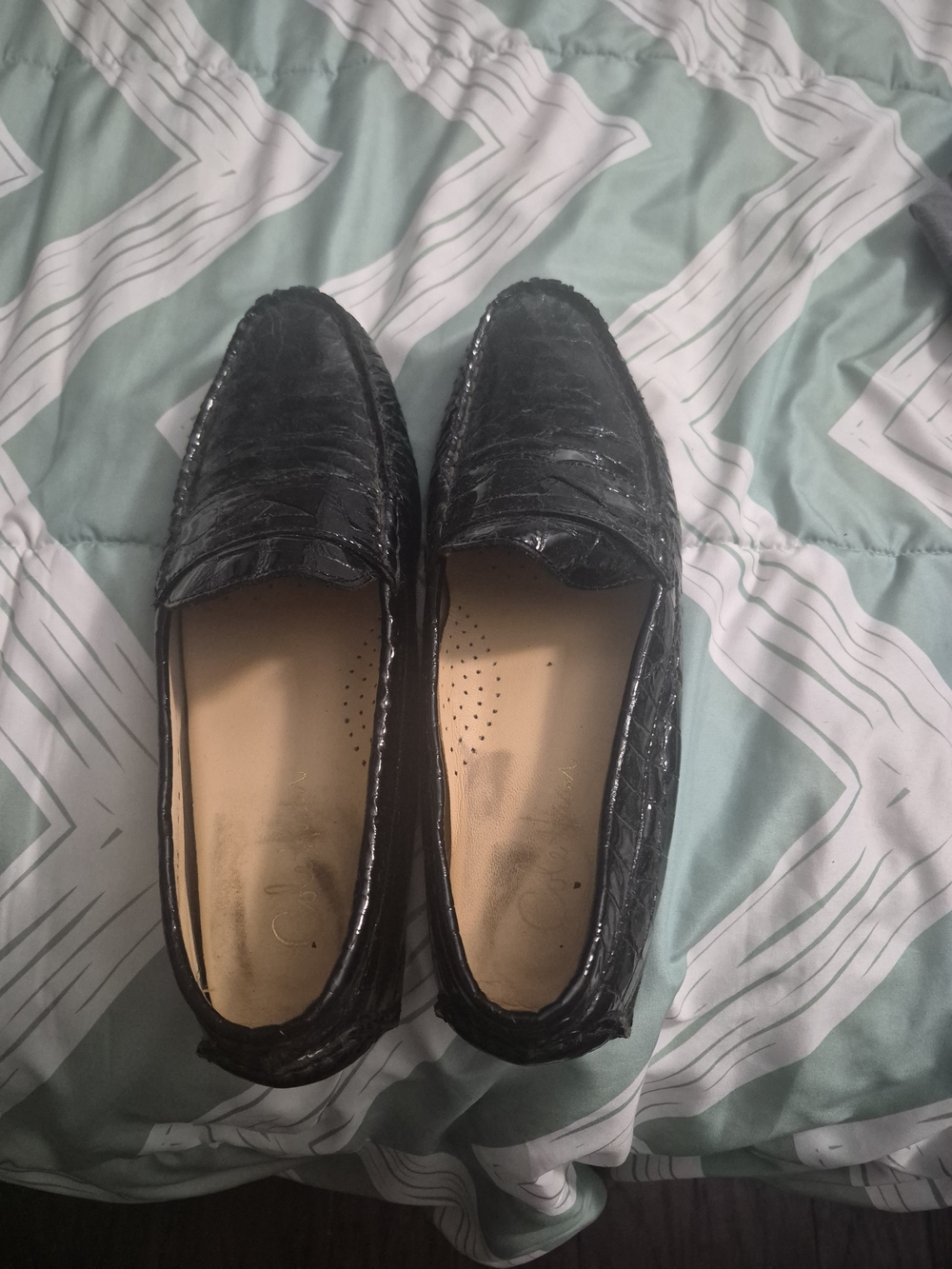 Black Womenβs Penny Loafers - Classic Slip-On Driving Shoes